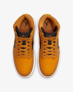 Womens Air Jordan 1 Mid Chutney Taxi Black White BQ6472-700 -Air Jordan Shop 02d40eed ed91 4e0d aeb2 6984721917be