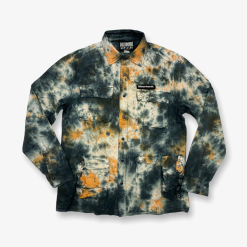 Billionaire Boys Club BBC BB Sunspot LS Woven Button Up White Orange Black