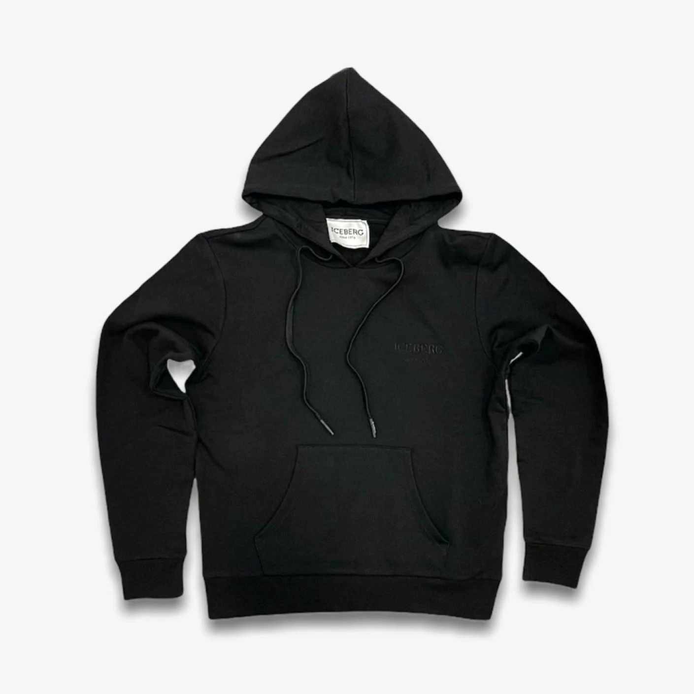 Iceberg Script Hoodie Black 1 Iceberg Script Hoodie Black