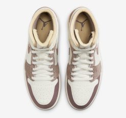Air Jordan 1 Mid SE Craft Sail Taupe Haze Fossil Stone DM9652-102 -Air Jordan Shop Air Jordan 1 Mid Craft Inside Out DM9652 102 Release Date 3