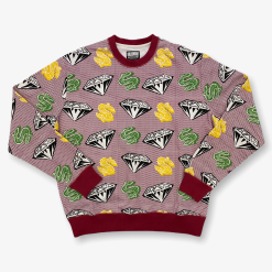 Billionaire Boys Club BBC BB Diamond Dollar Crew Bleach White