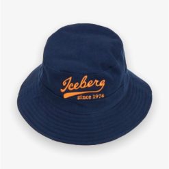 Iceberg Bucket Hat Navy Orange