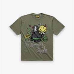 Chinatown Market Market Smiley Look At The Bright Side Tee Sage Green