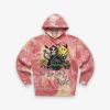 Chinatown Market Market Smiley Look At The Bright Side Pink Tie Dye Hoodie Pink Tie Dye