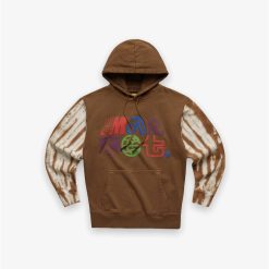 Chinatown Market Market Air Transit Puff Hoodie Brown Tie Dye