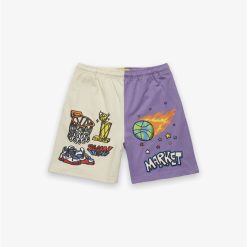 Chinatown Market MARKET MEMORABILIA SHORTS White Purple
