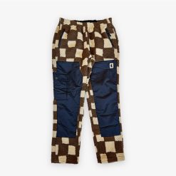Chinatown Market Market CHESS CLUB JACQUARD SHERPA PANTS Brown