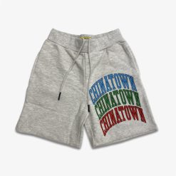 Chinatown Market CHINATOWN TRIPLE ARC SWEATSHORTS Ash Grey
