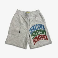 Chinatown Market CHINATOWN TRIPLE ARC SWEATSHORTS Ash Grey